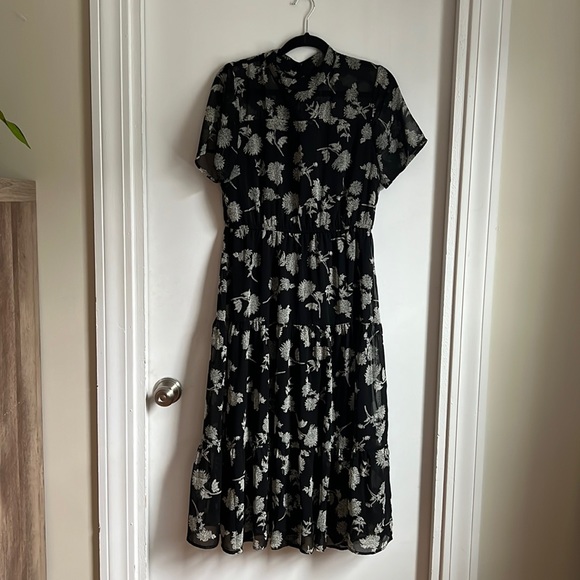 Lulus Floral Dressed Up Black Floral Print Midi Dress - Picture 5 of 9